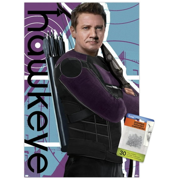 Marvel Hawkeye - Hawkeye Wall Poster with Pushpins, 14.725" x 22.375"