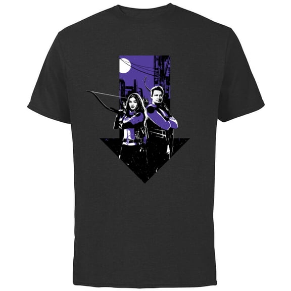 Marvel Hawkeye Kate Bishop Clint Barton Arrow - Short Sleeve Cotton T-Shirt for Adults - Customized-Black