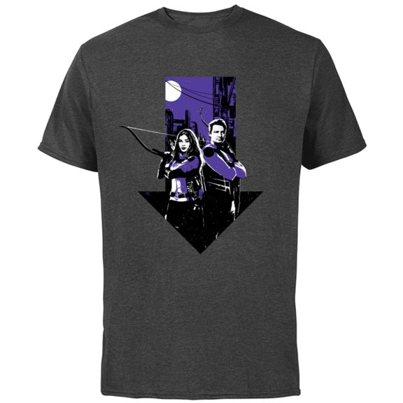 Marvel Hawkeye Kate Bishop Clint Barton Arrow - Short Sleeve Cotton T-Shirt for Adults - Customized-Charcoal