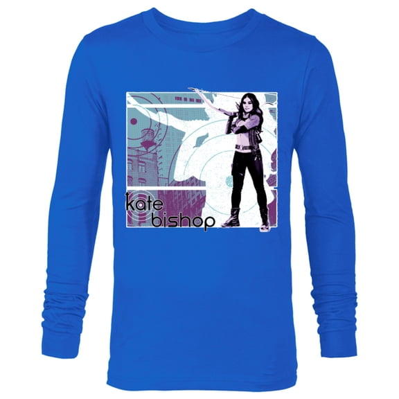 Marvel Hawkeye Kate Bishop Halftone Character Poster - Long Sleeve T-Shirt for Men – Customized-Royal