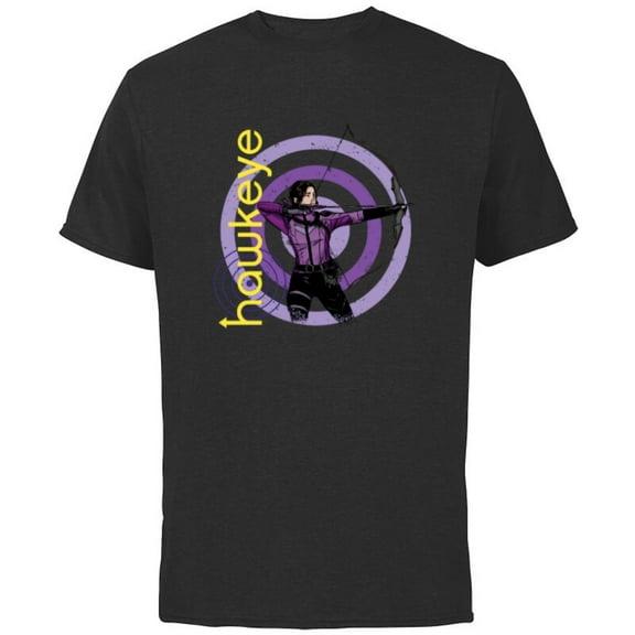 Marvel Hawkeye Kate Bishop On Target - Short Sleeve Cotton T-Shirt for Adults - Customized-Black