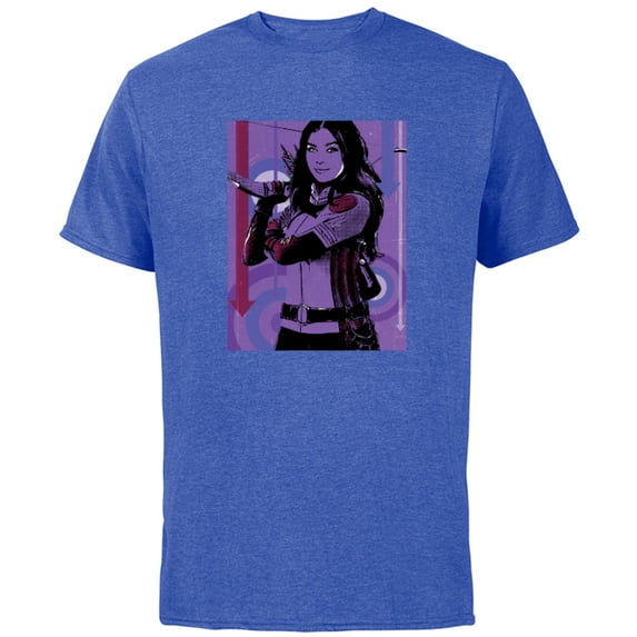 Marvel Hawkeye Kate Bishop Purple Poster - Short Sleeve Cotton T-Shirt for Adults - Customized-Royal Heather