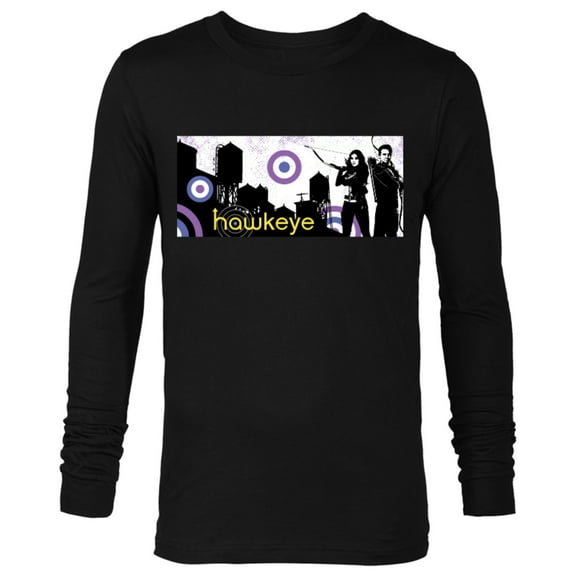 Marvel Hawkeye Kate Bishop and Clint Barton Banner - Long Sleeve T-Shirt for Men – Customized-Black