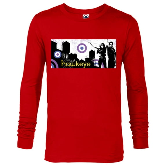 Marvel Hawkeye Kate Bishop and Clint Barton Banner - Long Sleeve T-Shirt for Men – Customized-New Red