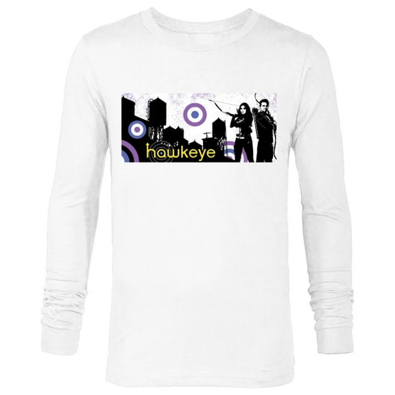 Marvel Hawkeye Kate Bishop and Clint Barton Banner - Long Sleeve T-Shirt for Men – Customized-White