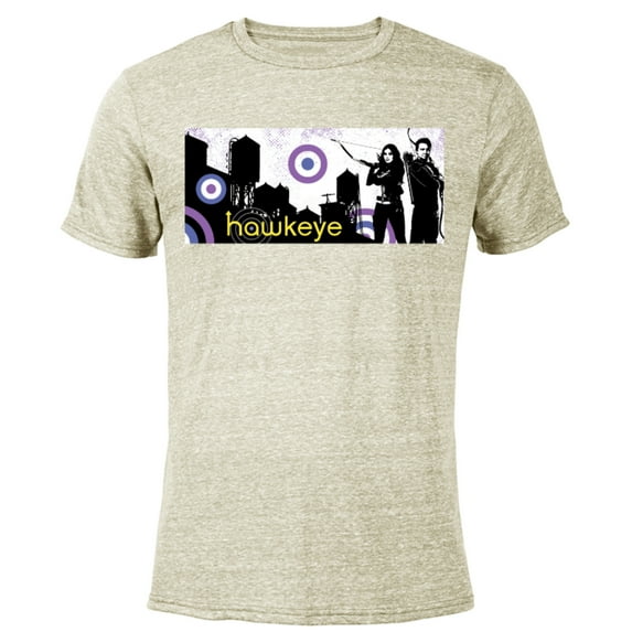 Marvel Hawkeye Kate Bishop and Clint Barton Banner - Short Sleeve Blended T-Shirt for Adults – Customized-Yellow