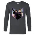 thumbnail image 1 of Marvel Hawkeye Kate Clint Lucky the Pizza Dog Holiday - Long Sleeve T-Shirt for Men – Customized-Charcoal Heather, 1 of 5