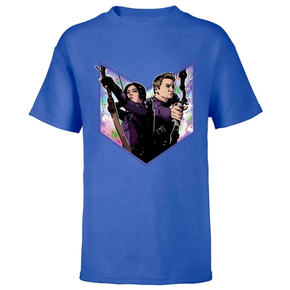 Marvel Hawkeye Kate Clint Lucky the Pizza Dog Holiday - Short Sleeve T-Shirt for Kids – Customized-Royal