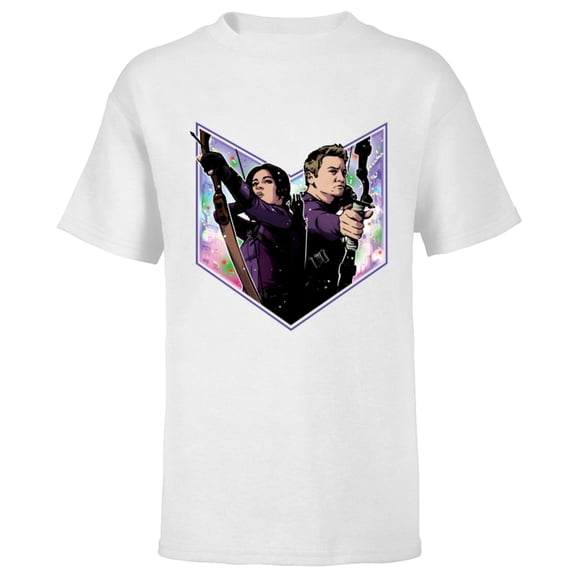 Marvel Hawkeye Kate Clint Lucky the Pizza Dog Holiday - Short Sleeve T-Shirt for Kids – Customized-White