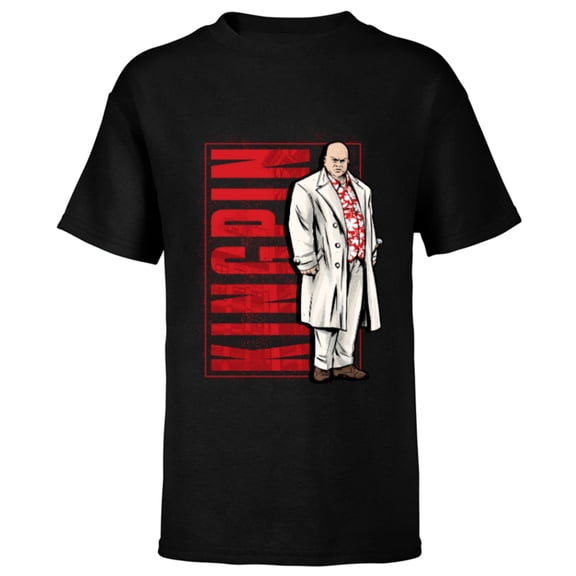 Marvel Hawkeye Kingpin Wilson Fisk - Short Sleeve T-Shirt for Kids - Customized-Black