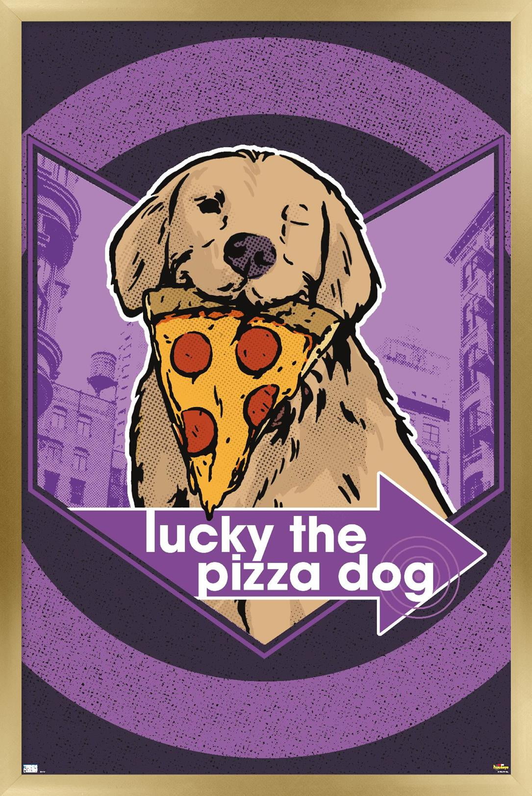 Marvel Hawkeye - Lucky (Pizza Dog) Graphic Wall Poster, 14.725" x 22.375" Framed