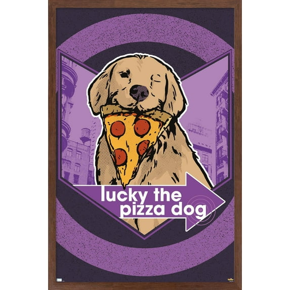 Marvel Hawkeye - Lucky (Pizza Dog) Graphic Wall Poster, 22.375" x 34" Framed