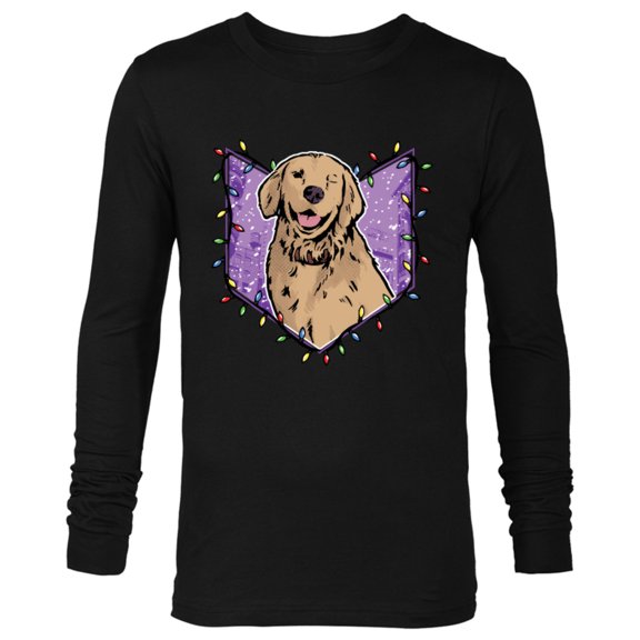 Marvel Hawkeye Lucky the Pizza Dog Holiday Lights - Long Sleeve T-Shirt for Men – Customized-Black