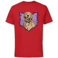 thumbnail image 1 of Marvel Hawkeye Lucky the Pizza Dog Holiday Lights - Short Sleeve Cotton T-Shirt for Adults - Customized-Red, 1 of 5