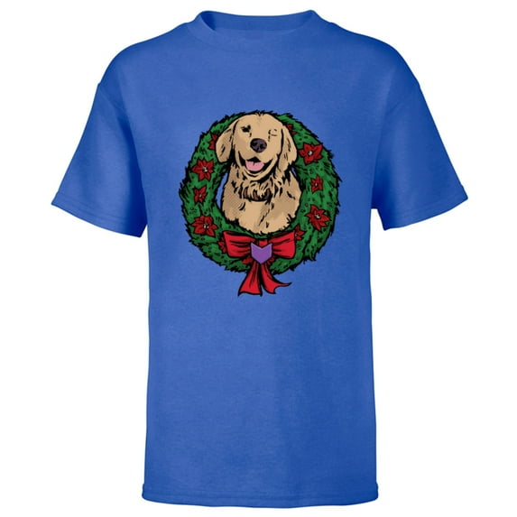 Marvel Hawkeye Lucky the Pizza Dog Holiday Wreath - Short Sleeve T-Shirt for Kids – Customized-Royal