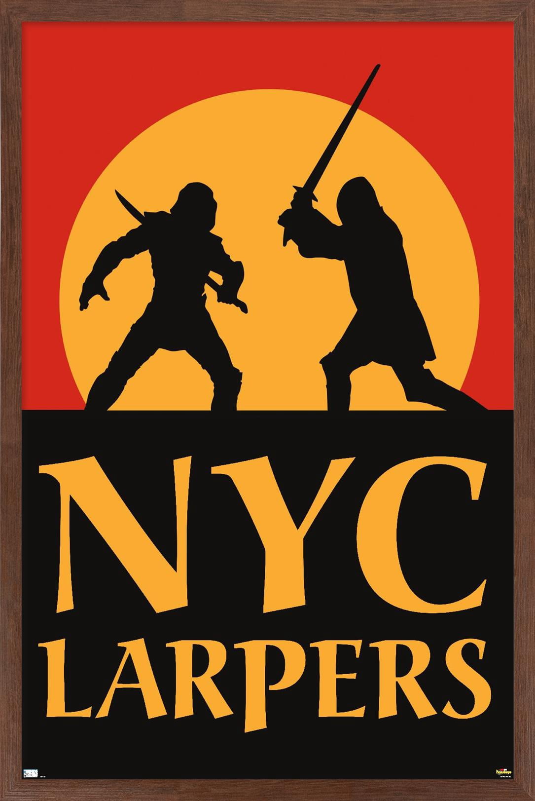 Marvel Hawkeye - NYC LARPers Wall Poster, 14.725" x 22.375" Framed