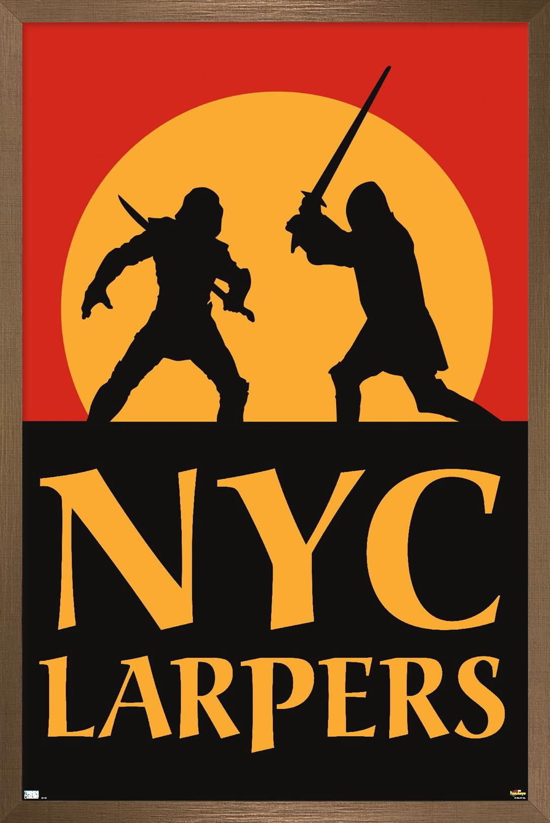 Marvel Hawkeye - NYC LARPers Wall Poster, 14.725" x 22.375" Framed