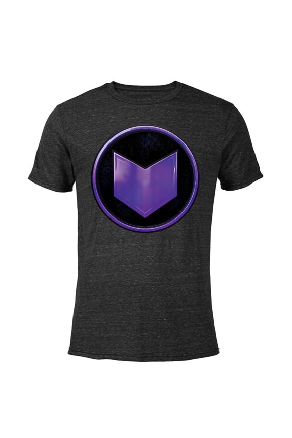 Hawkeye Purple Arrow Logo - Short Sleeve Blended T-Shirt for Adults – Customized-Black