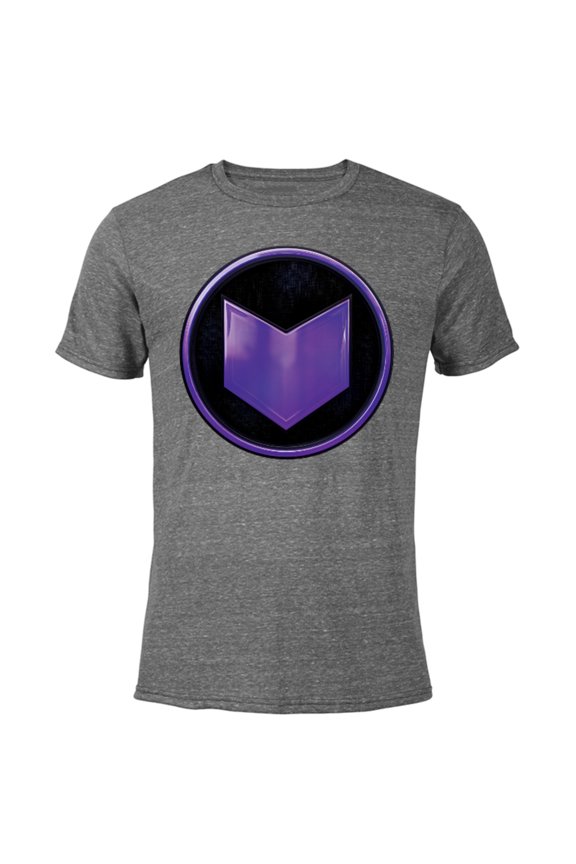 Hawkeye Purple Arrow Logo - Short Sleeve Blended T-Shirt for Adults – Customized-Dark Heather
