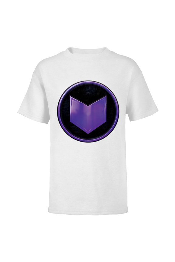 Hawkeye Purple Arrow Logo - Short Sleeve T-Shirt for Kids – Customized-White