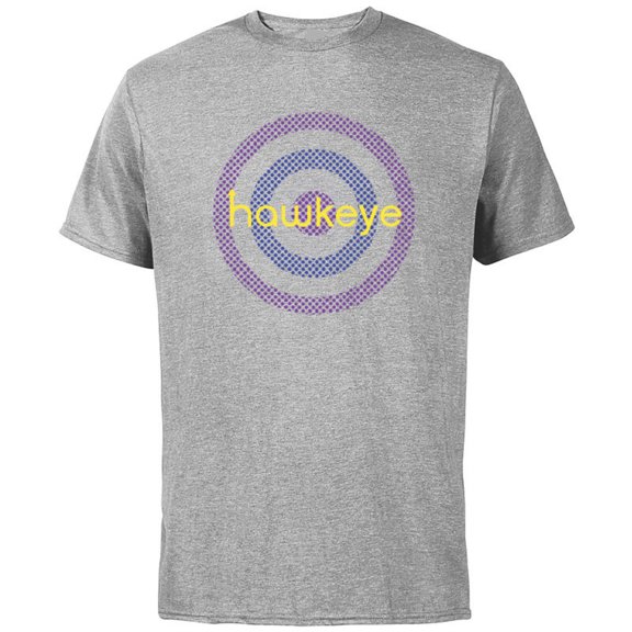 Marvel Hawkeye Purple Target - Short Sleeve Cotton T-Shirt for Adults - Customized-Athletic Heather