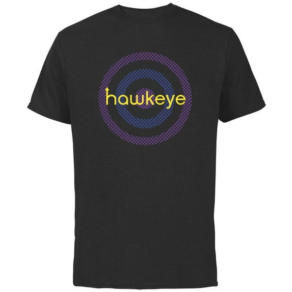 Marvel Hawkeye Purple Target - Short Sleeve Cotton T-Shirt for Adults - Customized-Black