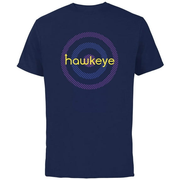 Marvel Hawkeye Purple Target - Short Sleeve Cotton T-Shirt for Adults - Customized-Navy
