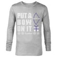 thumbnail image 1 of Marvel Hawkeye Put A Bow On It Holiday - Long Sleeve T-Shirt for Men – Customized-Athletic Heather, 1 of 5