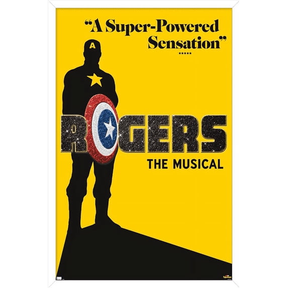 Marvel Hawkeye - Rogers The Musical Playbill Wall Poster, 22.375" x 34", Framed
