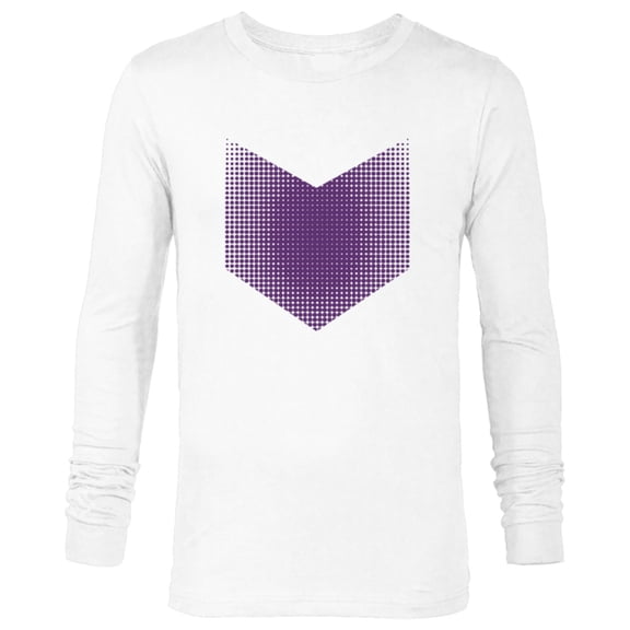 Marvel Hawkeye Series Halftone Purple Arrow - Long Sleeve T-Shirt for Men – Customized-White
