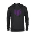 thumbnail image 1 of Marvel Hawkeye Series Halftone Purple Arrow - Pullover Hoodie for Adults – Customized-Black, 1 of 5