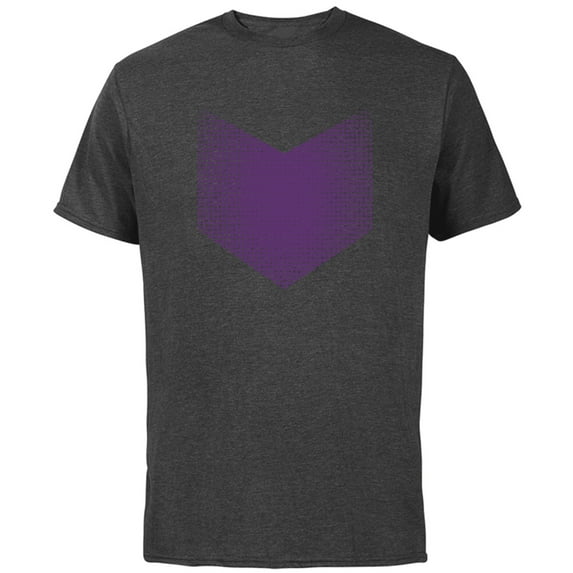 Marvel Hawkeye Series Halftone Purple Arrow - Short Sleeve Cotton T-Shirt for Adults - Customized-Charcoal