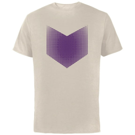 Marvel Hawkeye Series Halftone Purple Arrow - Short Sleeve Cotton T-Shirt for Adults - Customized-Natural
