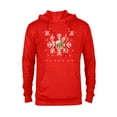 thumbnail image 1 of Marvel Hawkeye Snowflake Puppy Holiday - Pullover Hoodie for Adults – Customized-Red Heather, 1 of 5