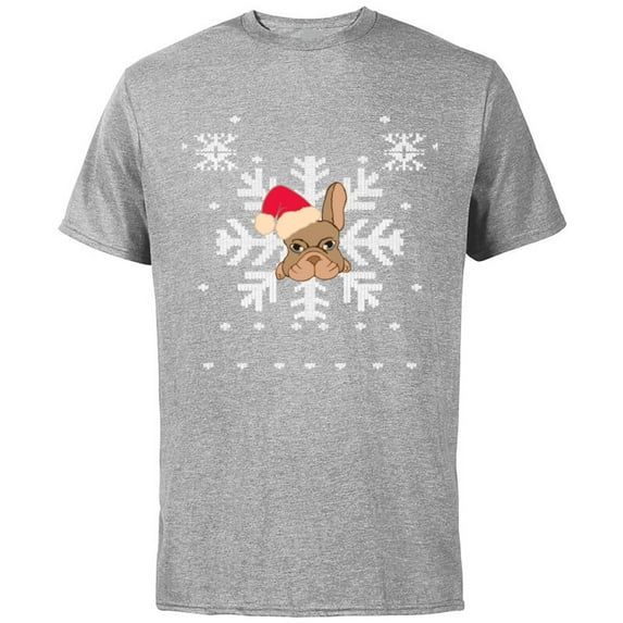 Marvel Hawkeye Snowflake Puppy Holiday - Short Sleeve Cotton T-Shirt for Adults - Customized-Athletic Heather