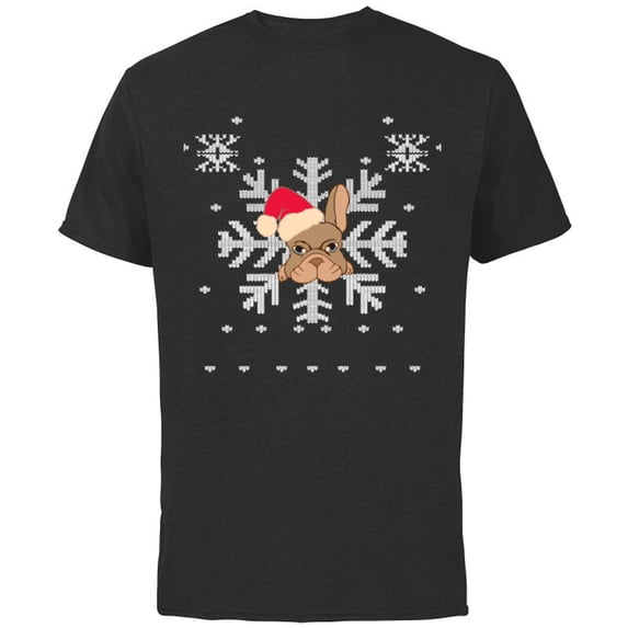 Marvel Hawkeye Snowflake Puppy Holiday - Short Sleeve Cotton T-Shirt for Adults - Customized-Black