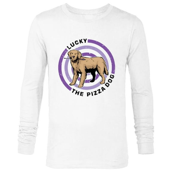 Marvel Hawkeye Target Lucky the Pizza Dog - Long Sleeve T-Shirt for Men – Customized-White