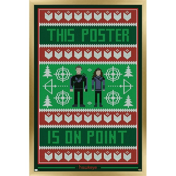 Marvel Hawkeye - This Poster Is On Point Wall Poster, 14.725" x 22.375", Framed