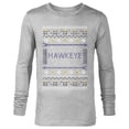 thumbnail image 1 of Marvel Hawkeye Ugly Christmas Sweater Holiday - Long Sleeve T-Shirt for Men – Customized-Athletic Heather, 1 of 5