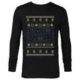 thumbnail image 1 of Marvel Hawkeye Ugly Christmas Sweater Holiday - Long Sleeve T-Shirt for Men – Customized-Black, 1 of 5