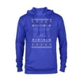 thumbnail image 1 of Marvel Hawkeye Ugly Christmas Sweater Holiday - Pullover Hoodie for Adults – Customized-Royal Heather, 1 of 5