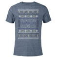 thumbnail image 1 of Marvel Hawkeye Ugly Christmas Sweater Holiday - Short Sleeve Blended T-Shirt for Adults – Customized-Navy Heather, 1 of 5