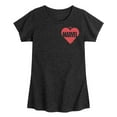 thumbnail image 1 of Marvel - Heart Valentine - Girls Fitted Short Sleeve Graphic T-Shirt, 1 of 4