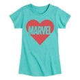 thumbnail image 1 of Marvel - Heart Valentine - Girls Fitted Short Sleeve Graphic T-Shirt, 1 of 4