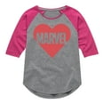 thumbnail image 1 of Marvel - Heart Valentine - Girls Shirt Tail Raglan, 1 of 5