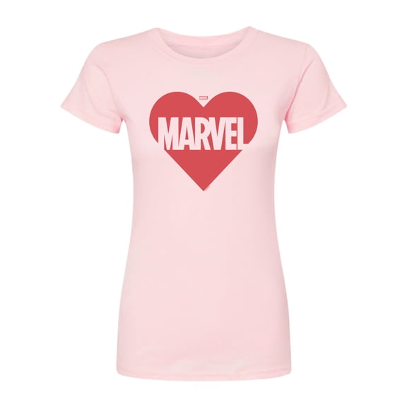 Marvel - Heart Valentine - Juniors Fitted Graphic T-Shirt