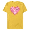 thumbnail image 1 of Marvel Hero Icons Valentine's Day Heart - Short Sleeve Blended T-Shirt for Adults - Customized-Yellow, 1 of 5
