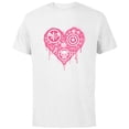 thumbnail image 1 of Marvel Hero Icons Valentine's Day Heart - Short Sleeve Cotton T-Shirt for Adults - Customized-White, 1 of 5