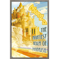 Marvel: Hero Lands - Asgard Wall Poster, 14.725" x 22.375" Framed