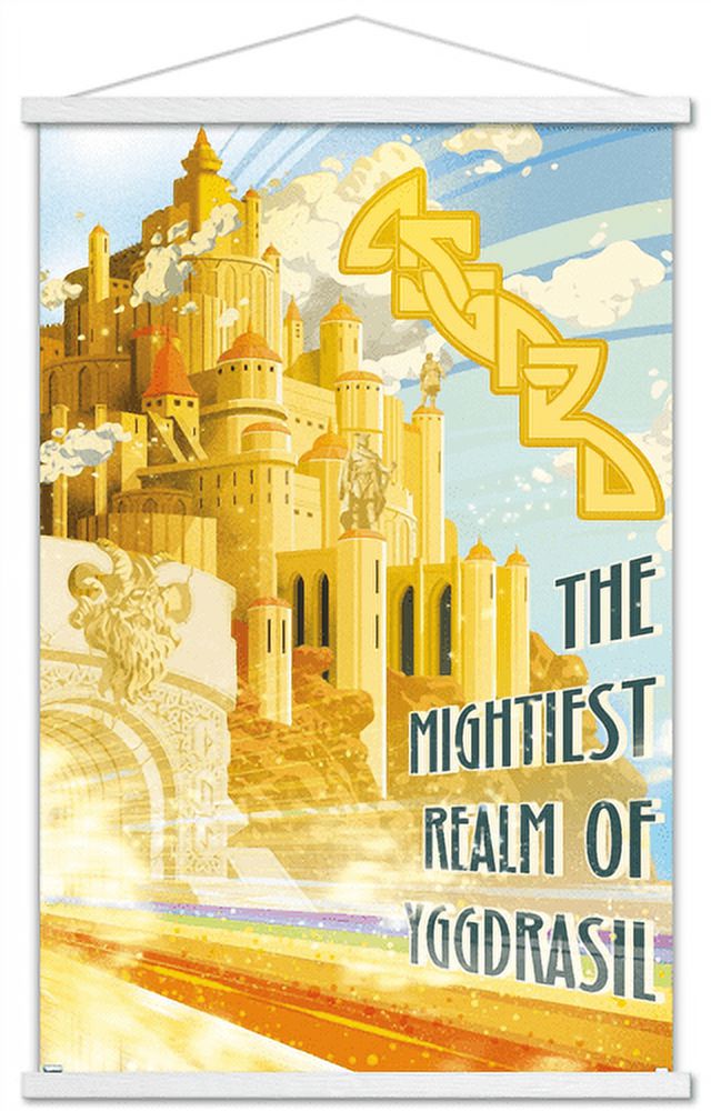 Marvel: Hero Lands - Asgard Wall Poster with Magnetic Frame, 22.375" x 34"